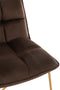 LOUNGE CHAIR LISA MET/TEX D BR