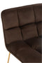 LOUNGE CHAIR LISA MET/TEX D BR