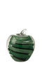 PAPERWEIGHT APPLE GLASS GRN L