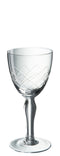 J-Line wijnglas Gegraveerd - glas - 4 stuks