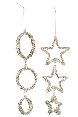 J-Line hanger - glas - champagne - 2 stuks