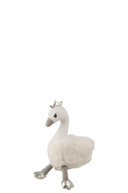 SWAN PLUSH WH/GREY/SILVER S