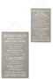 J-Line plakkaat Salle De Bain/Bathroom Engels/Frans - metaal - grijs/wit - 2 stuks