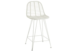 BAR STOOL LEONIE OUT MET/RA WH