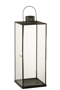 LANTERN HIGH GLASS/MET BLACK