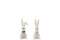 J-Line decoratie Konijn Robert - keramiek - mix - small - 2 stuks