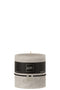 CYL CANDLE LIGHT GREY75H