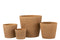J-Line Bloempot Bistro - cement - naturel - Ø 26 cm - 2 stuks