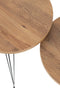 J-Line Bloempot Bistro - cement - naturel - Ø 26 cm - 2 stuks