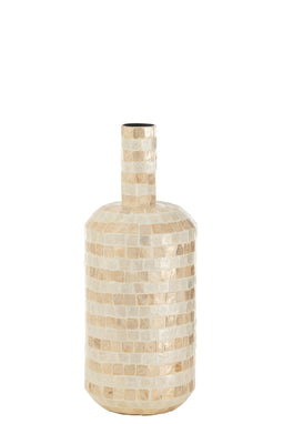 VASE BOTTLE SHELLS/PAPER