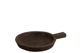DISH ROUND HAND PAUL WD D BR L