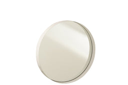 MIRROR ROUND BORDER METAL WH M