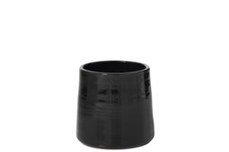 J-Line bloempot Rond - keramiek - zwart - medium - Ø 23.00 cm