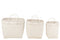S/3 BASKETS SQUARE RATTAN WH