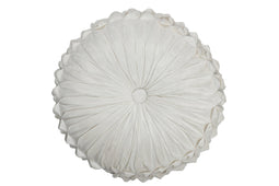 CUSHION VIVA ROUND POLYES WH