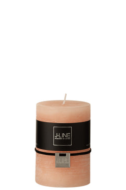 J-Line cilinderkaars - perzik - 42U - medium - 6 stuks