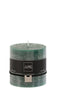 J-Line cilinderkaars - donkergroen - 75U - 6 stuks