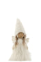 J-Line figuur Meisje Winter - polyresin/textiel - wit - medium