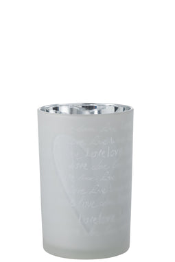 HURRICANE LOVE GLASS WHITE L