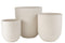S/3 VASE ROUND CER HIGH WH
