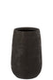 J-Line vaas Oneffen Ruw - keramiek - zwart - small - 31.00 cm hoog