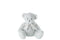 J-Line pluche Beer met strik - polyester - grijs - small