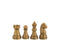 J-Line schaakstuk - polyresin - goud - small - 4 stuks