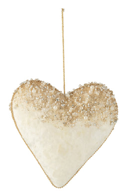 HANGER HEART VEL GLIT ECR GD L