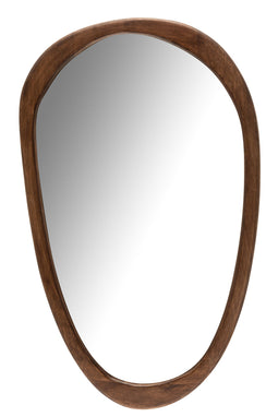 J-Line spiegel Onregelmatig - hout - donkerbruin - large