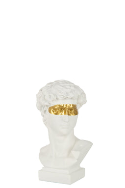BUST DAVID POLY WHITE/GOLD