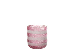 TLH STRIPES GLASS RED/WHITE S