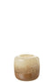 VASE OPI GLASS BROWN/BEIGE S