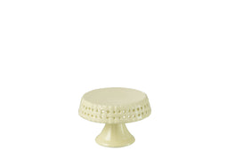 CAKE PLATE CER YLW S