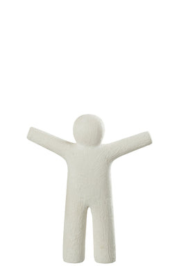 J-Line figuur P'tit Maurice - polyresine - wit - small
