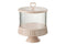 CAKE PLATE UNDER GLA CER PNK L
