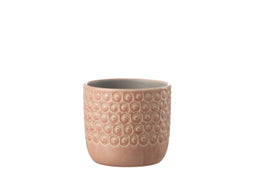 J-Line bloempot Bol - keramiek - roze - small - Ø 12.00 cm - 2 stuks
