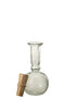BOTTLE RND LG CORK GL/WO TRANS