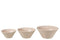 S/3 BOWL CER PNK S/M/L