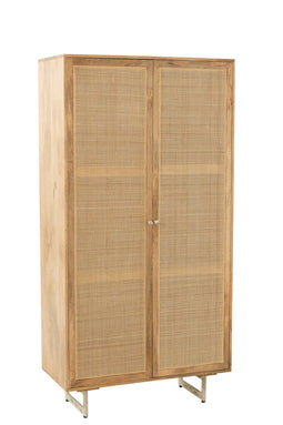 J-Line Weven kast - hout - naturel - woonaccessoires