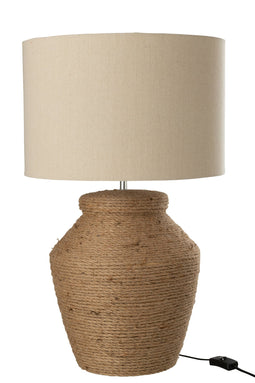 LAMP MELI + SHADE CER LIN BR L