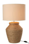 J-Line lamp Meli + Kap - keramiek/linnen - bruin - large