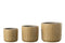 J-Line bloempot Blad - keramiek - beige - large - Ø 17.00 cm