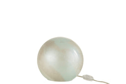 LAMP PEARL ROUND GLASS WHITE S