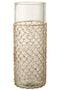 VASE KNITTING GL/CANE TRANS L