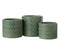 J-Line bloempot Ovaal Patroon - keramiek - groen - large - Ø 17.00 cm