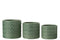 J-Line bloempot Ovaal Patroon - keramiek - groen - large - Ø 17.00 cm