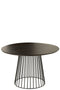 J-Line tafel Rond - mangohout/metaal - naturel - zwart
