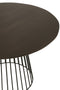 J-Line tafel Rond - mangohout/metaal - naturel - zwart