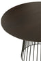 J-Line tafel Rond - mangohout/metaal - naturel - zwart