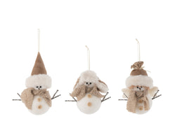 HANGER SANTA+HAT WH/NAT ASS3